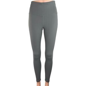 Terez Gray Mid Rise Pull On Ankle Stretch Workout Yoga Athletic Leggings Size S